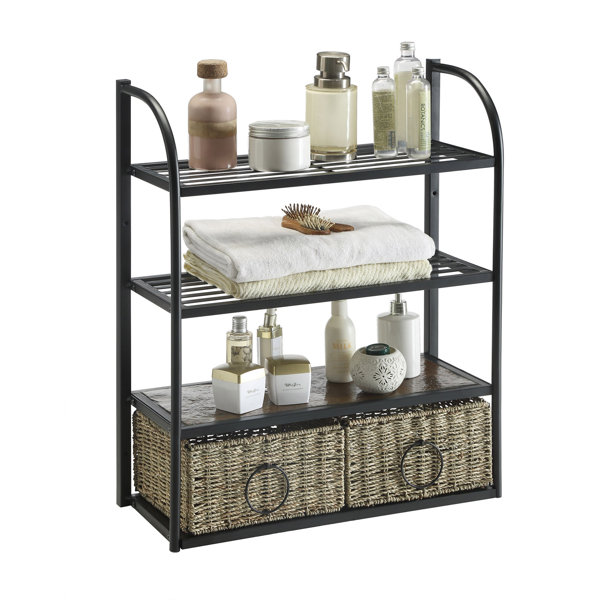 Laurel Foundry Modern Farmhouse Kiowa Hanging Storage Rack with Basket